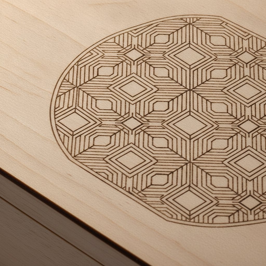 Grabado láser de alta definición sobre madera